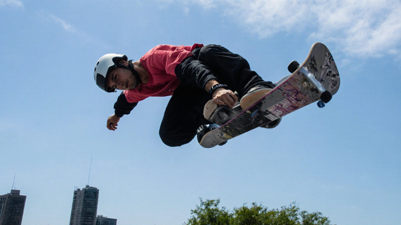 Skateboard: Sandro Dias quebra recordes mundiais com queda de 70 metros